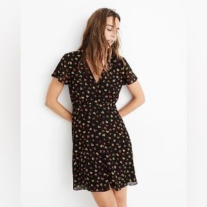 Madewell silk button front dress